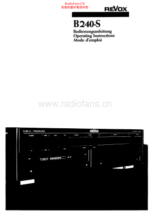 Revox-B240S-pre-sm 维修电路原理图.pdf