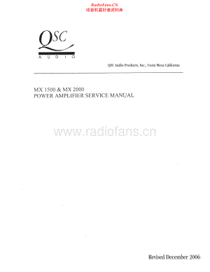 QSC-MX1500-pwr-sm 维修电路原理图.pdf