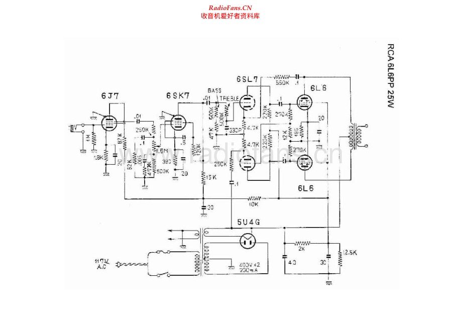 RCA-6L6PP-pwr-sch 维修电路原理图.pdf_第1页