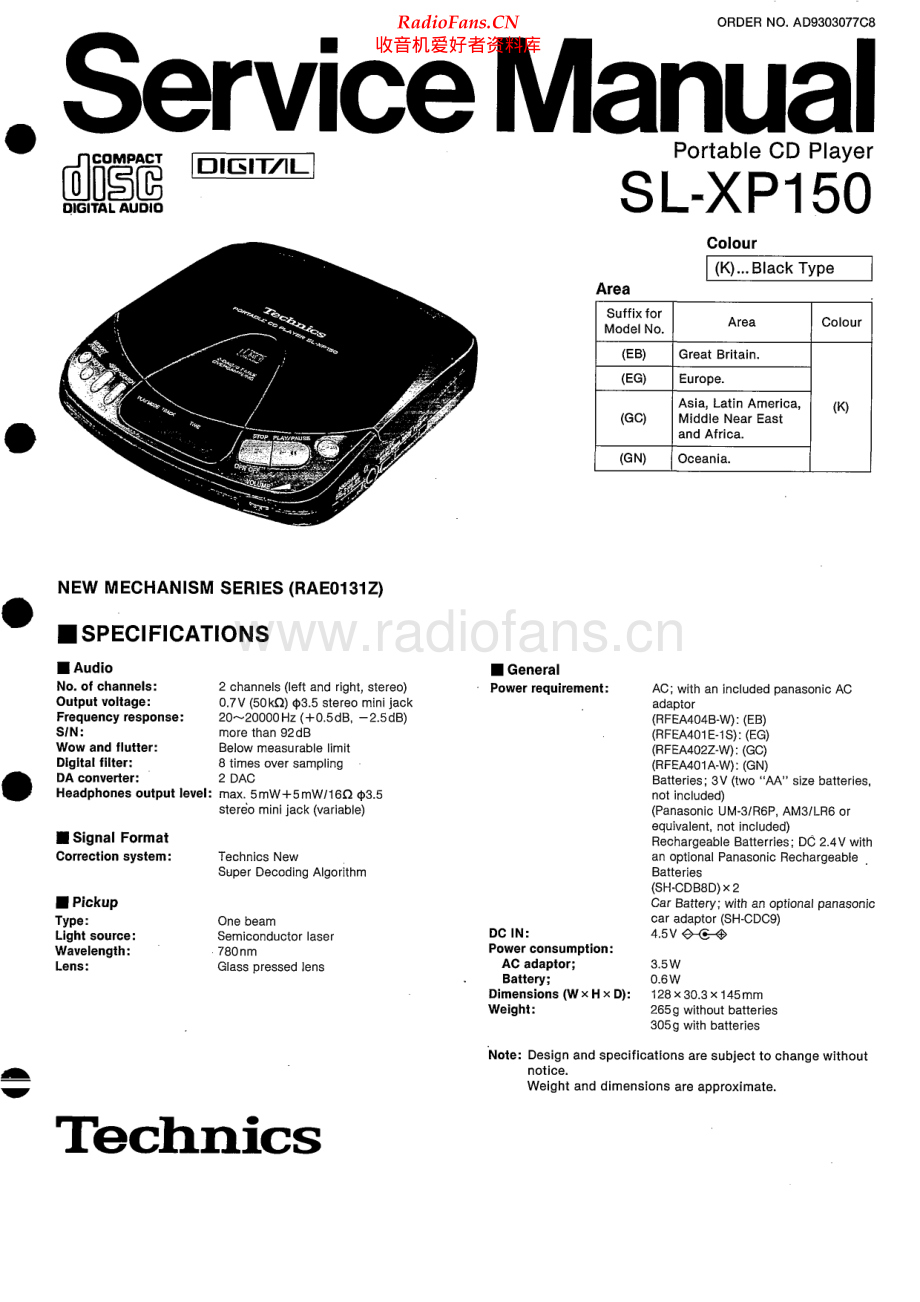 Panasonic-SLXP150-dm-sm 维修电路原理图.pdf_第1页