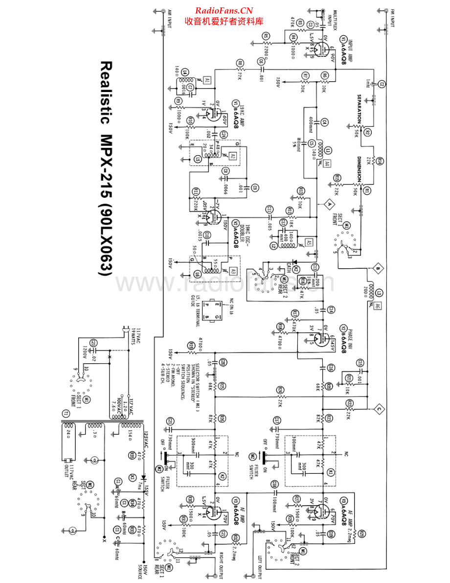 Realistic-MPX215-mpx-sch1 维修电路原理图.pdf_第1页