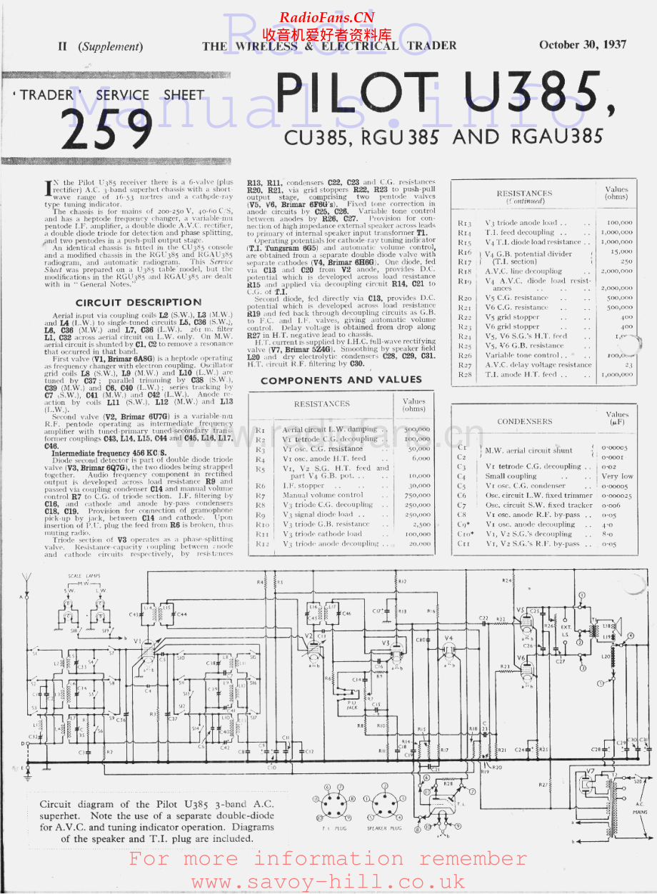 Pilot-RGAU385-rec-sm 维修电路原理图.pdf_第1页