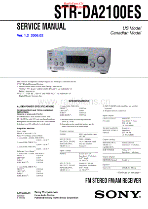 Sony-STRDA2100ES-rec-sm 维修电路原理图.pdf