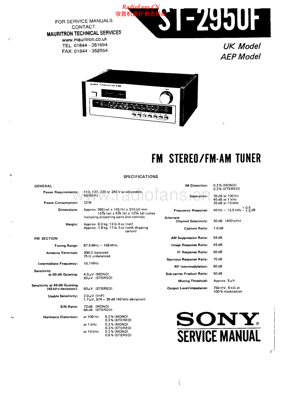 Sony-ST2950F-tun-sm 维修电路原理图.pdf_第1页