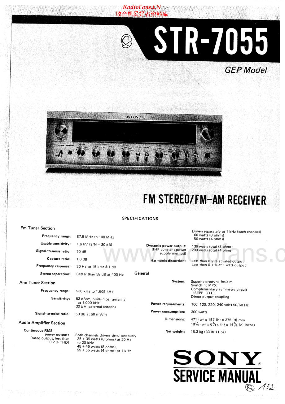 Sony-STR7055-rec-sm 维修电路原理图.pdf_第1页