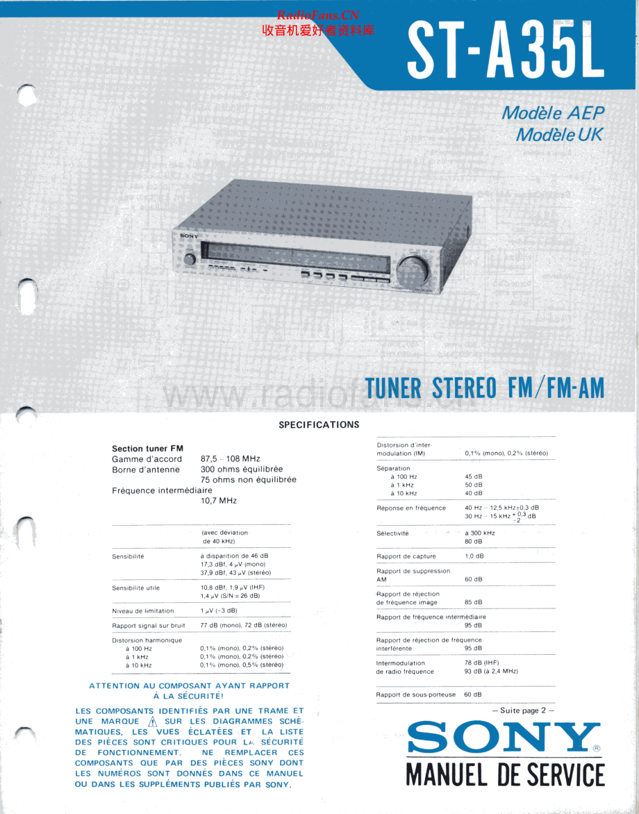 Sony-STA35L-tun-sm 维修电路原理图.pdf_第1页