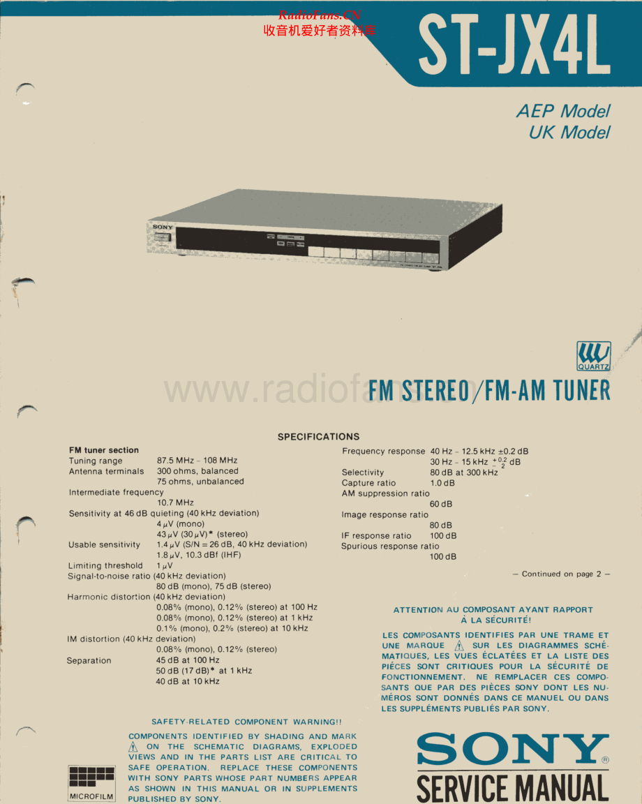 Sony-STJX4L-tun-sm 维修电路原理图.pdf_第1页