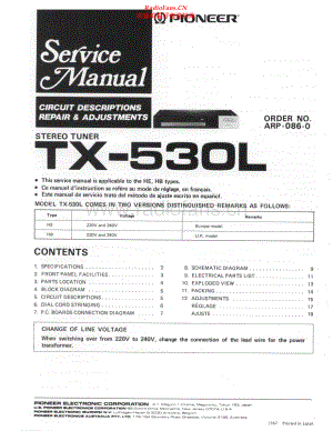 Pioneer-TX530L-tun-sm 维修电路原理图.pdf