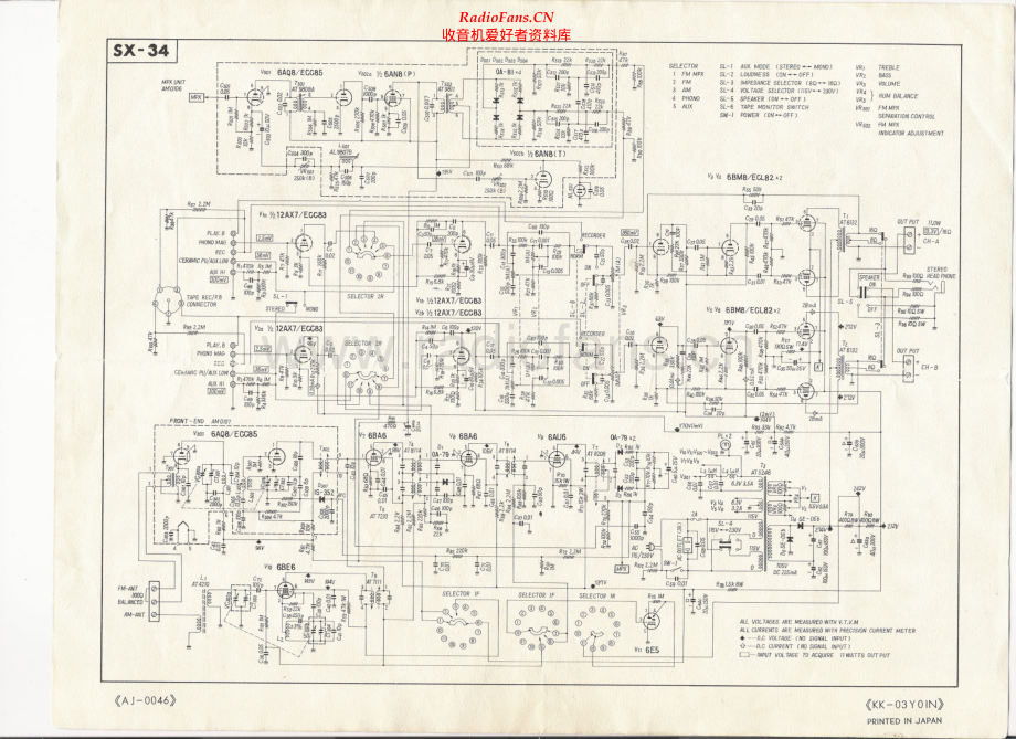 Pioneer-SX34-rec-sch 维修电路原理图.pdf_第1页