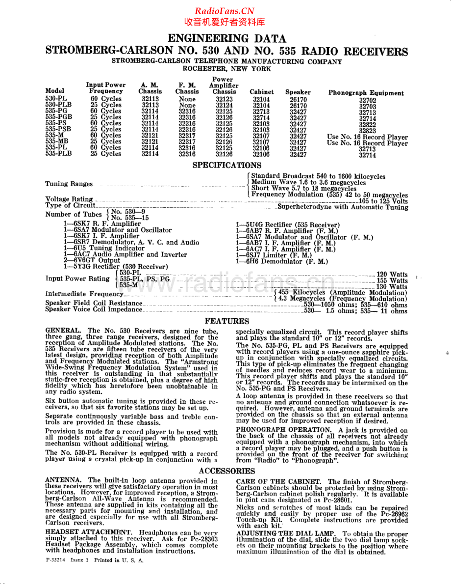 StrombergCarlson-530-rec-sm 维修电路原理图.pdf_第1页