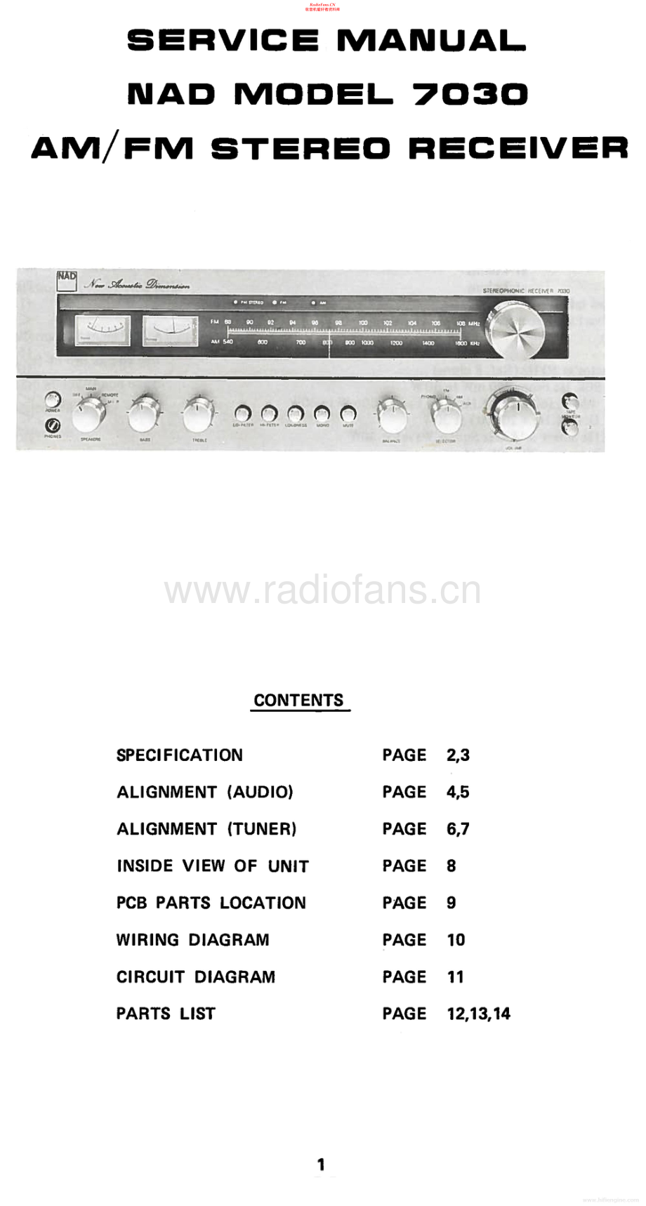 NAD-7030-rec-sm 维修电路原理图.pdf_第1页