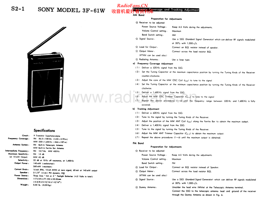 Sony-3F61W-rec-sch 维修电路原理图.pdf_第1页