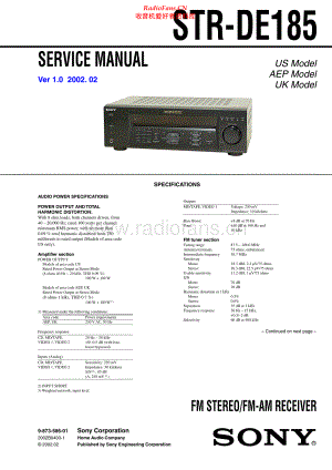 Sony-STRDE185-rec-sm 维修电路原理图.pdf