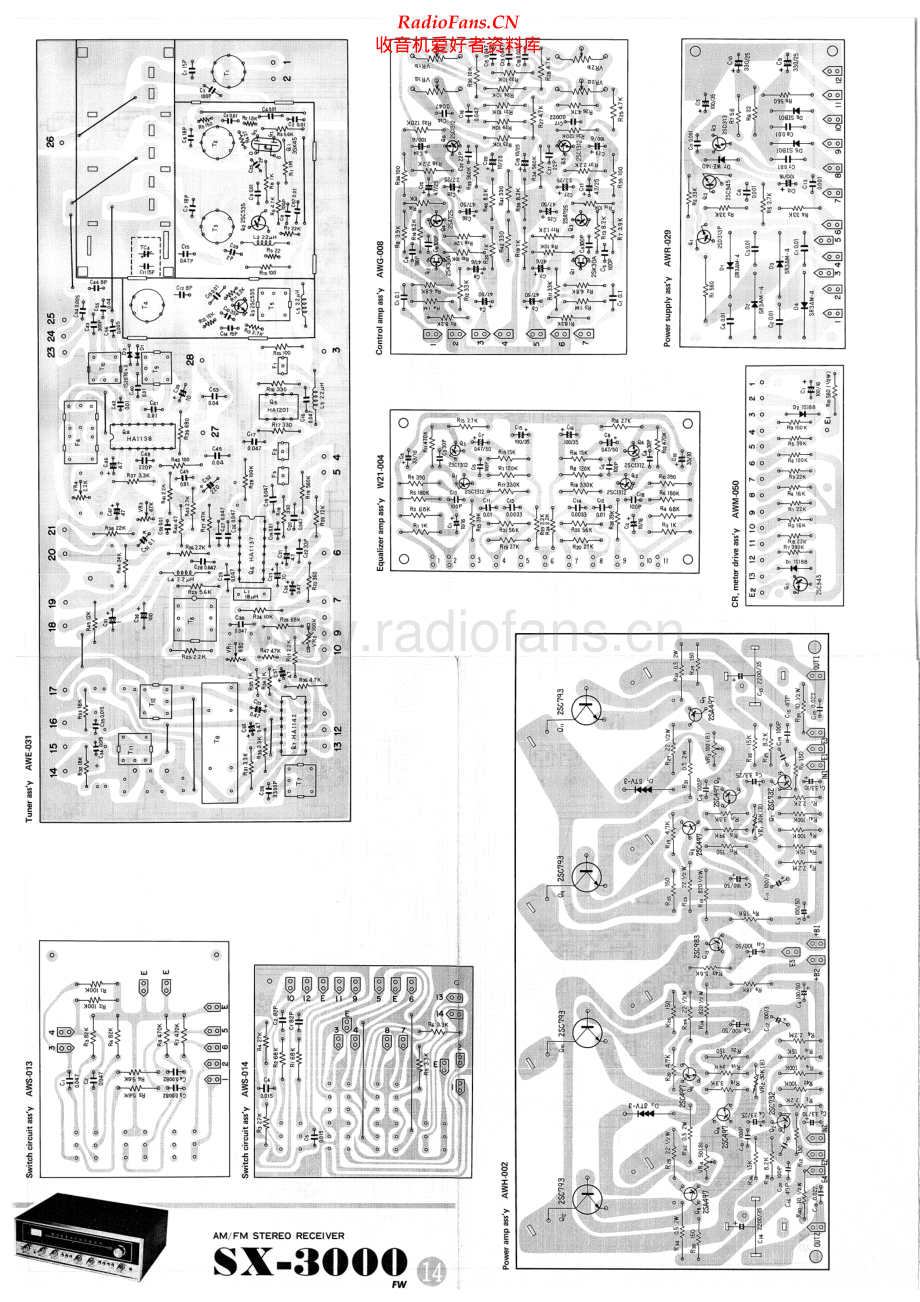 Pioneer-SX3000-rec-sch 维修电路原理图.pdf_第1页