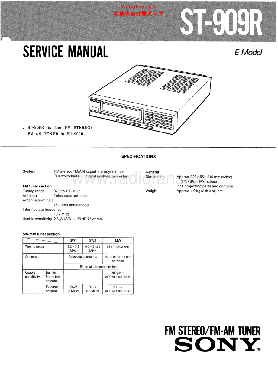 Sony-ST909R-tun-sm 维修电路原理图.pdf_第1页