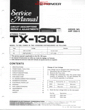 Pioneer-TX130L-tun-sm 维修电路原理图.pdf