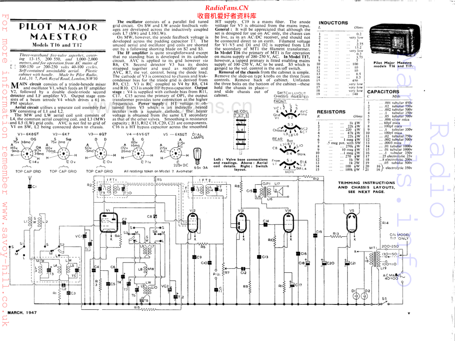 Pilot-MajorMaestroT16-rec-sm 维修电路原理图.pdf_第1页