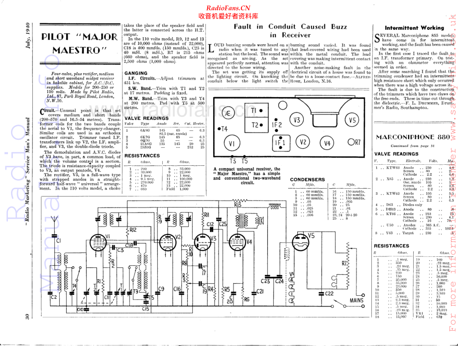 Pilot-MajorMaestro-rec-sm 维修电路原理图.pdf_第1页