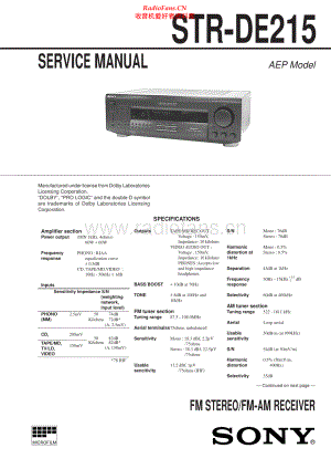 Sony-STRDE215-rec-sm 维修电路原理图.pdf