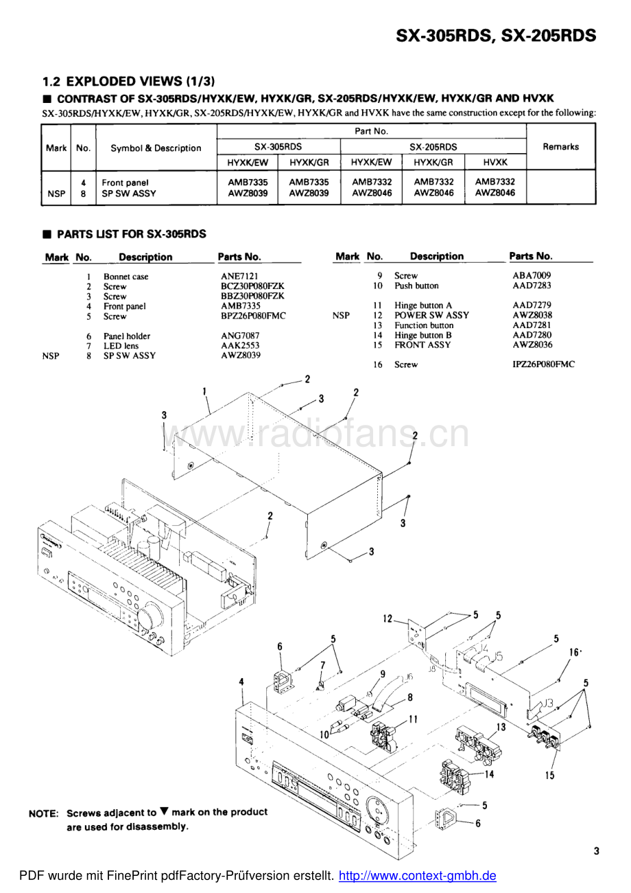 Pioneer-SX205RDS-rec-sm 维修电路原理图.pdf_第3页