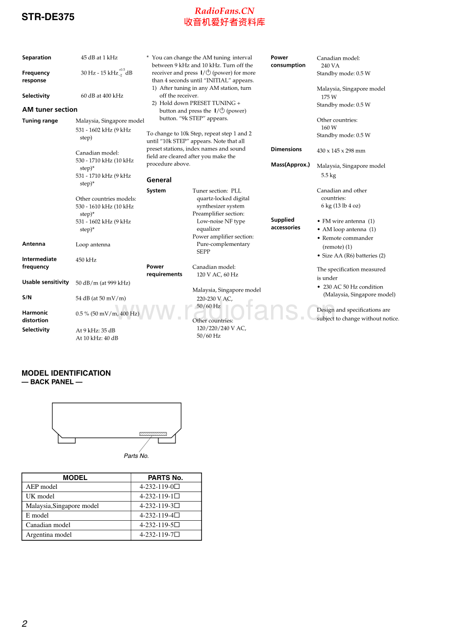 Sony-STRDE375-rec-sm 维修电路原理图.pdf_第2页