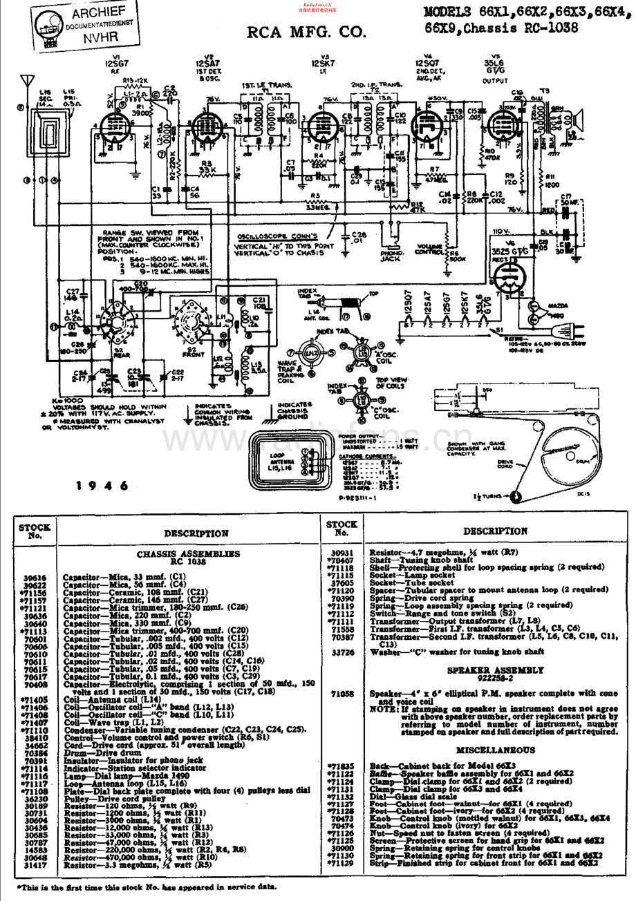 RCA-66X9-rec-sm 维修电路原理图.pdf_第1页