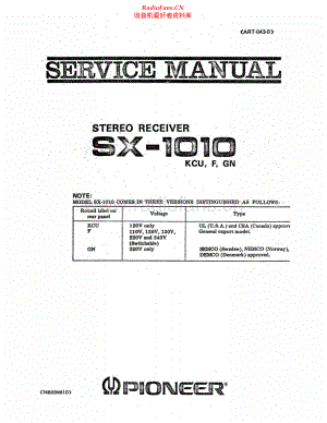 Pioneer-SX1010-rec-sm 维修电路原理图.pdf