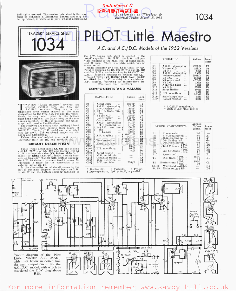 Pilot-LittleMaestro_1952-rec-sm 维修电路原理图.pdf_第1页