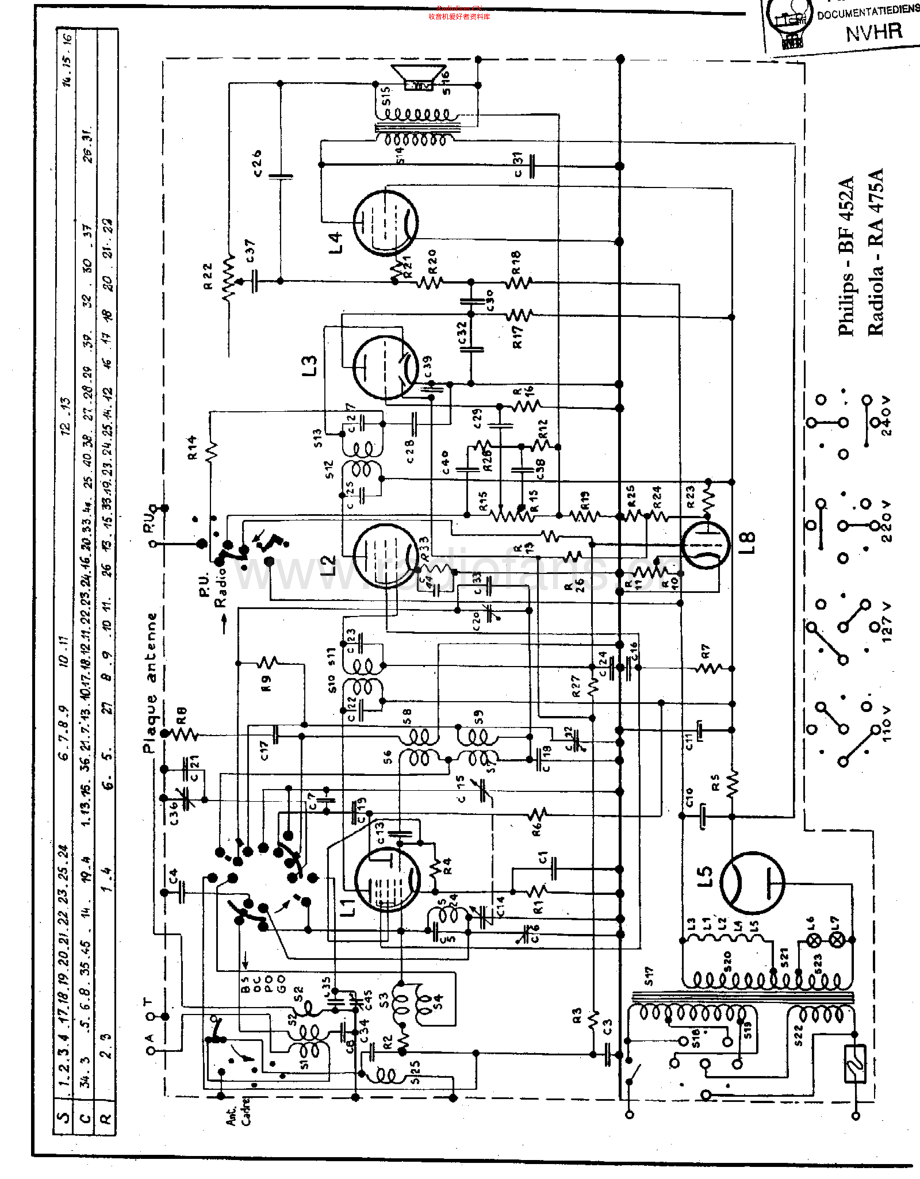 Philips-BF452A-rec-sch 维修电路原理图.pdf_第1页