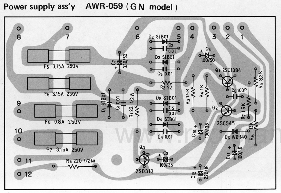 Pioneer-SX434-rec-pcb 维修电路原理图.pdf_第3页