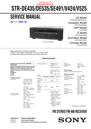 Sony-STRDE535-rec-sm 维修电路原理图.pdf