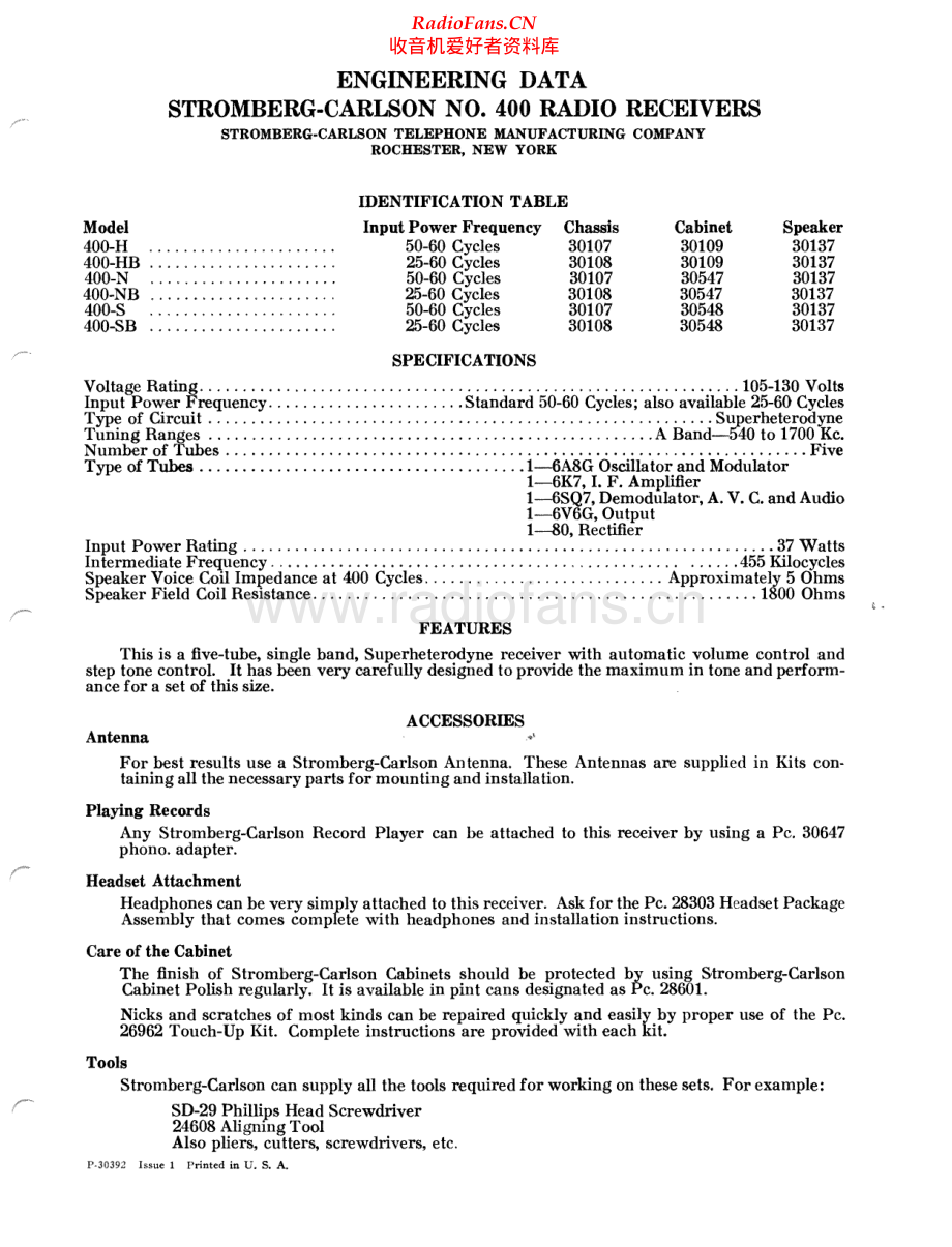 StrombergCarlson-400-rec-sm 维修电路原理图.pdf_第1页