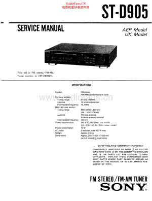 Sony-STD905-tun-sm 维修电路原理图.pdf