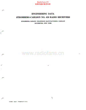 StrombergCarlson-420-rec-sm 维修电路原理图.pdf