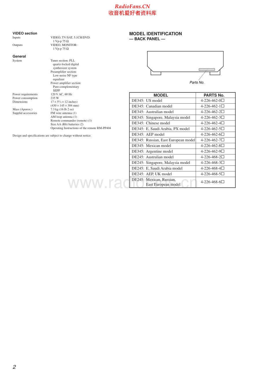 Sony-STRDE345-rec-sm 维修电路原理图.pdf_第2页