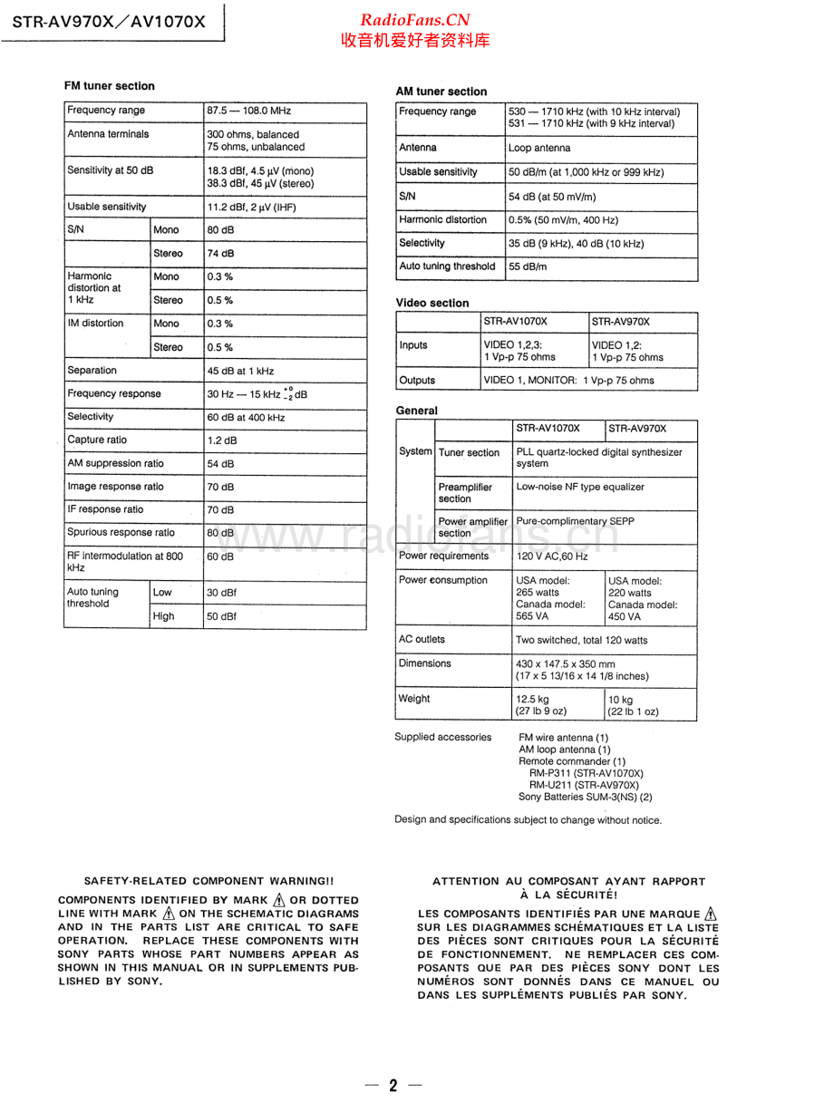 Sony-STRRAV970X-rec-sm 维修电路原理图.pdf_第2页