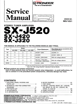 Pioneer-SXJ320-rec-sm 维修电路原理图.pdf