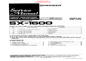 Pioneer-SX1600-rec-sm 维修电路原理图.pdf