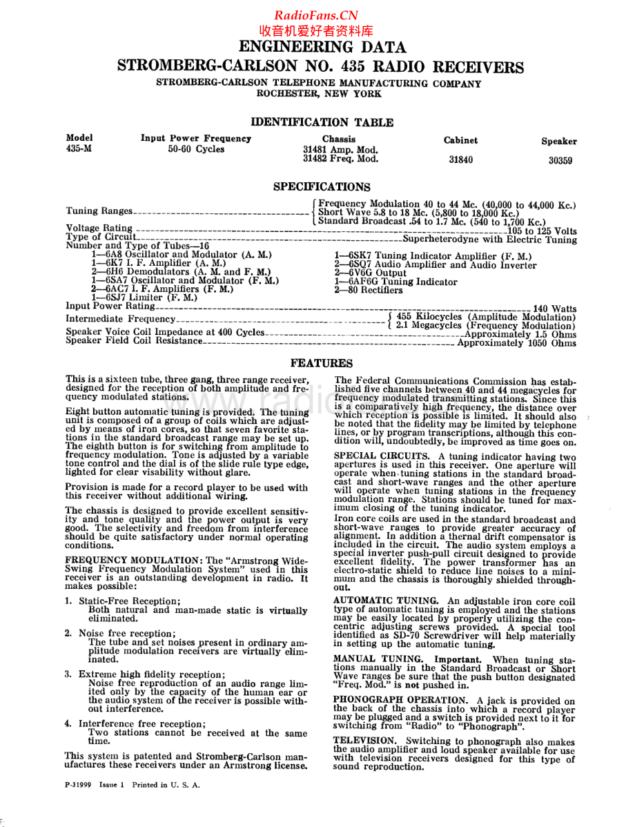 StrombergCarlson-435-rec-sm 维修电路原理图.pdf_第1页