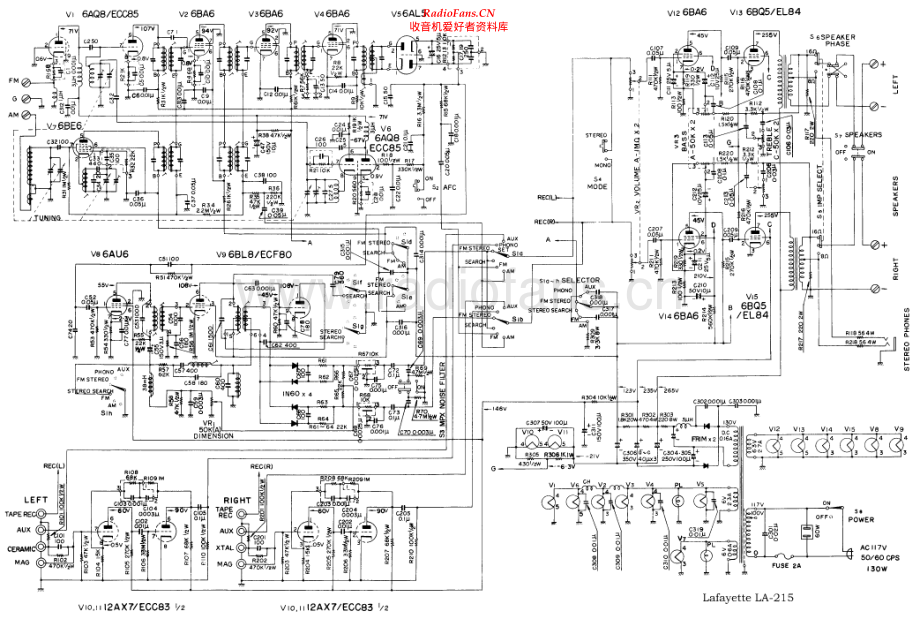 Lafayette-LA215-rec-sch 维修电路原理图.pdf_第1页