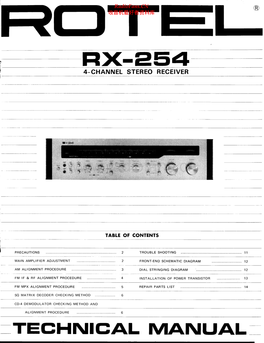 Rotel-RX254-rec-sm 维修电路原理图.pdf_第1页