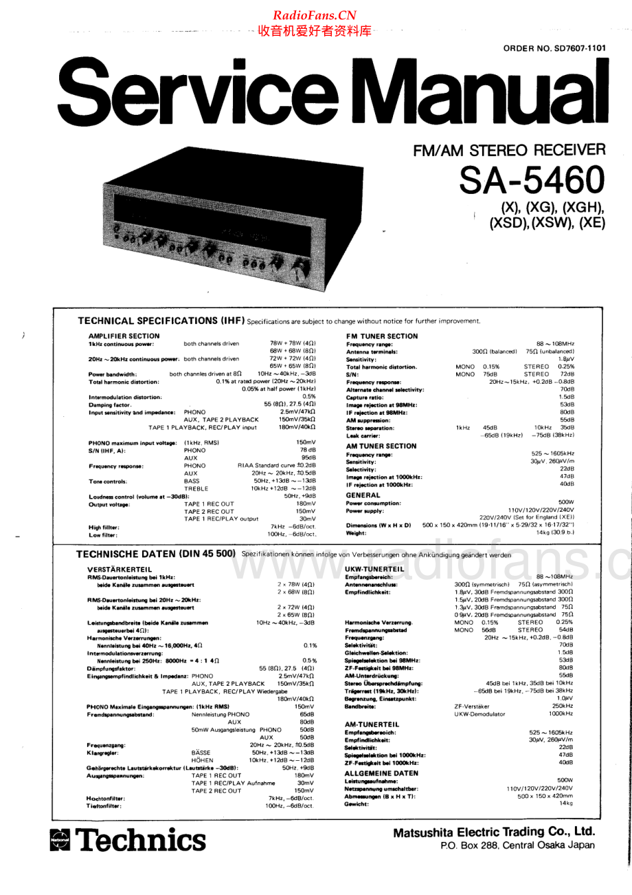 Technics-SA5460-rec-sm 维修电路原理图.pdf_第1页