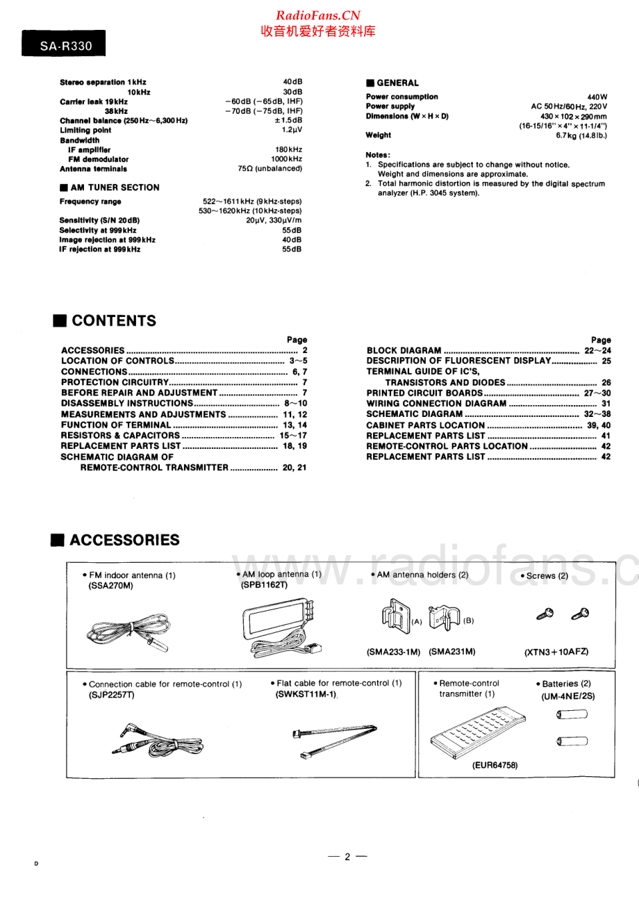 Technics-SAR330-rec-sm 维修电路原理图.pdf_第2页