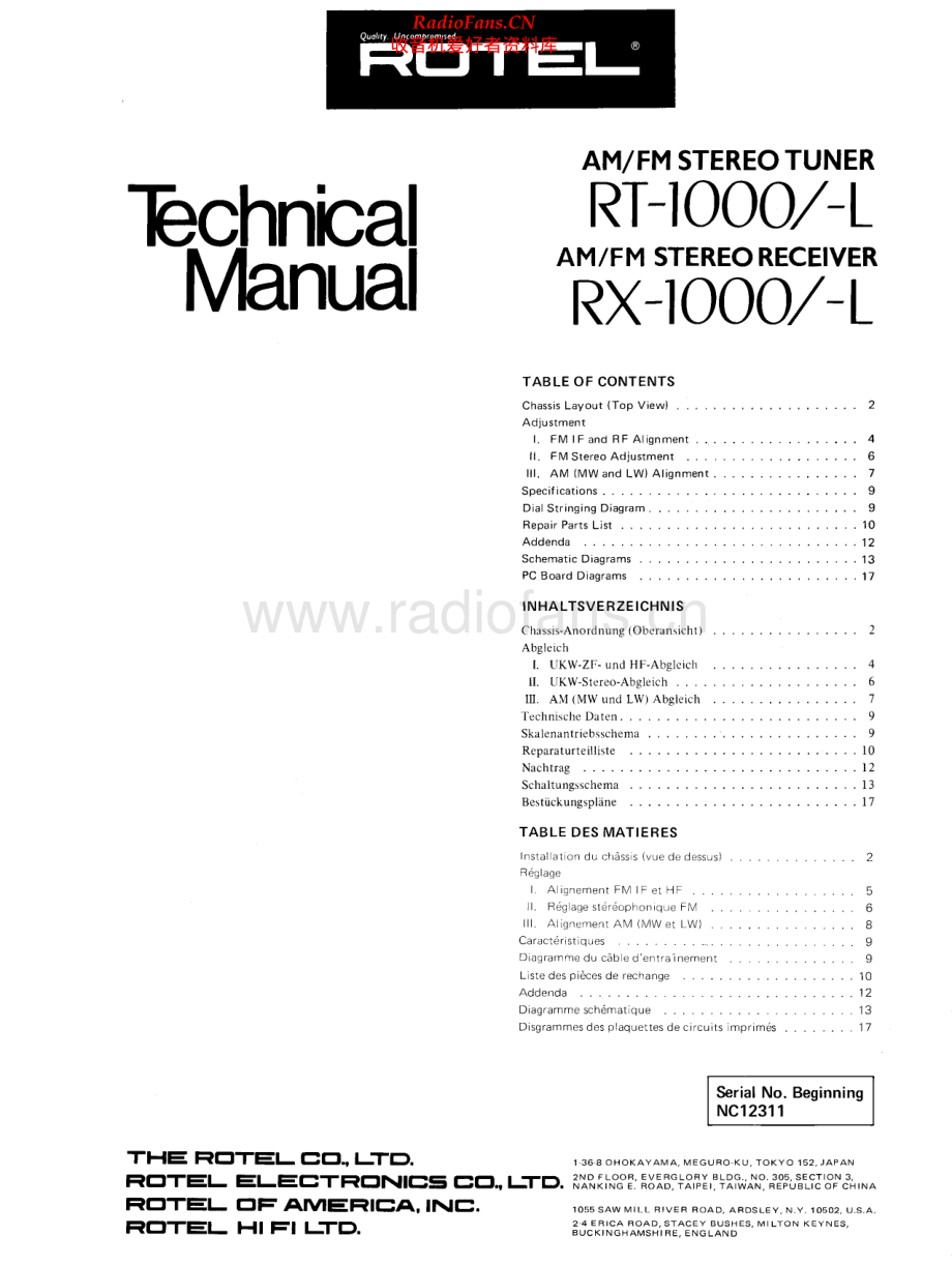 Rotel-RT1000L-tun-sm 维修电路原理图.pdf_第1页