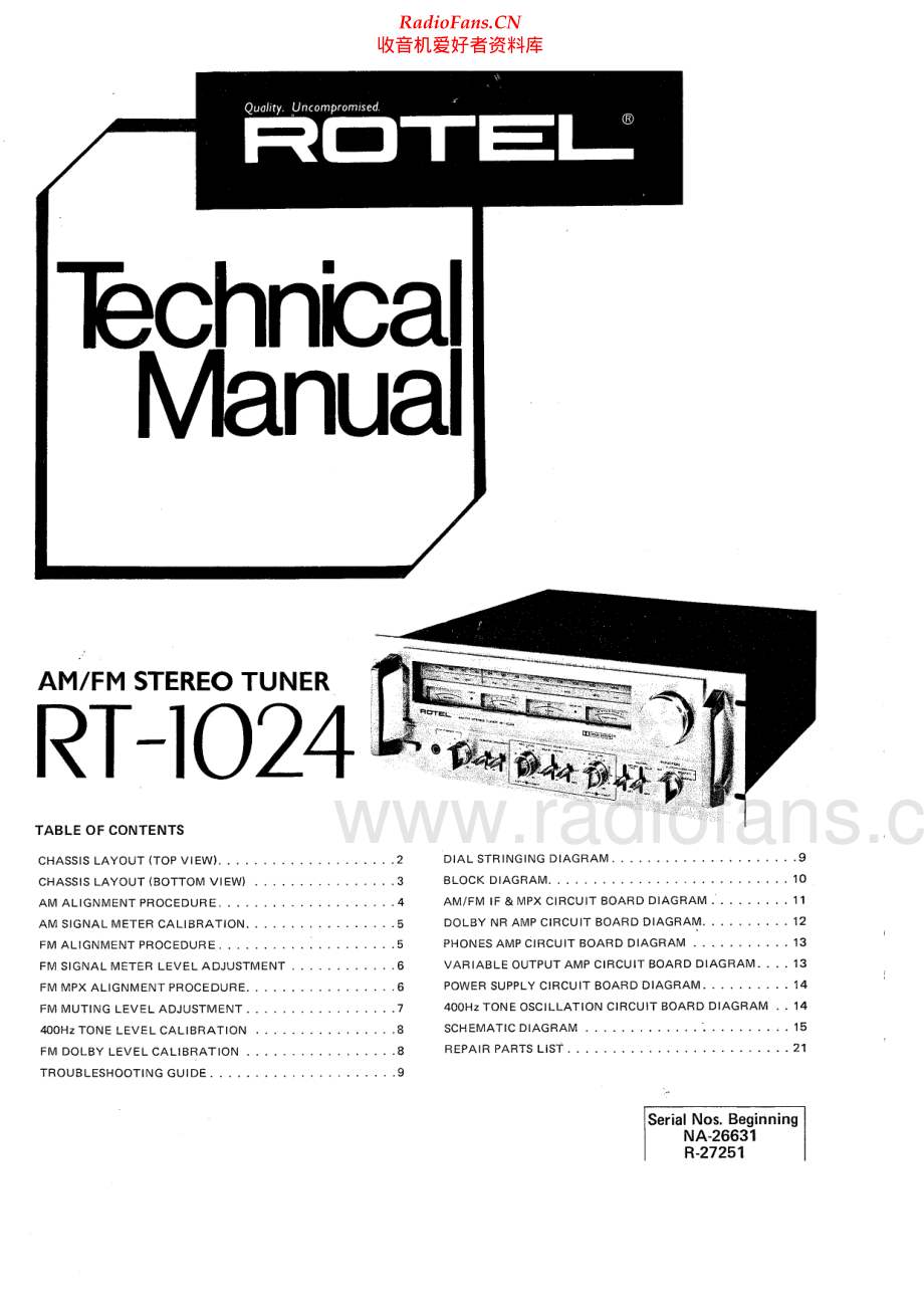 Rotel-RT1024-tun-sm 维修电路原理图.pdf_第1页