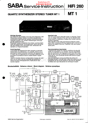 Saba-MT1-tun-sm 维修电路原理图.pdf