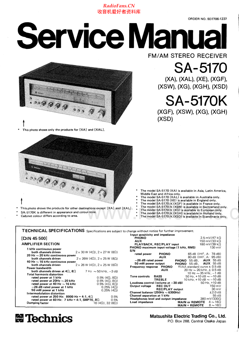 Technics-SA5170-rec-sm 维修电路原理图.pdf_第1页