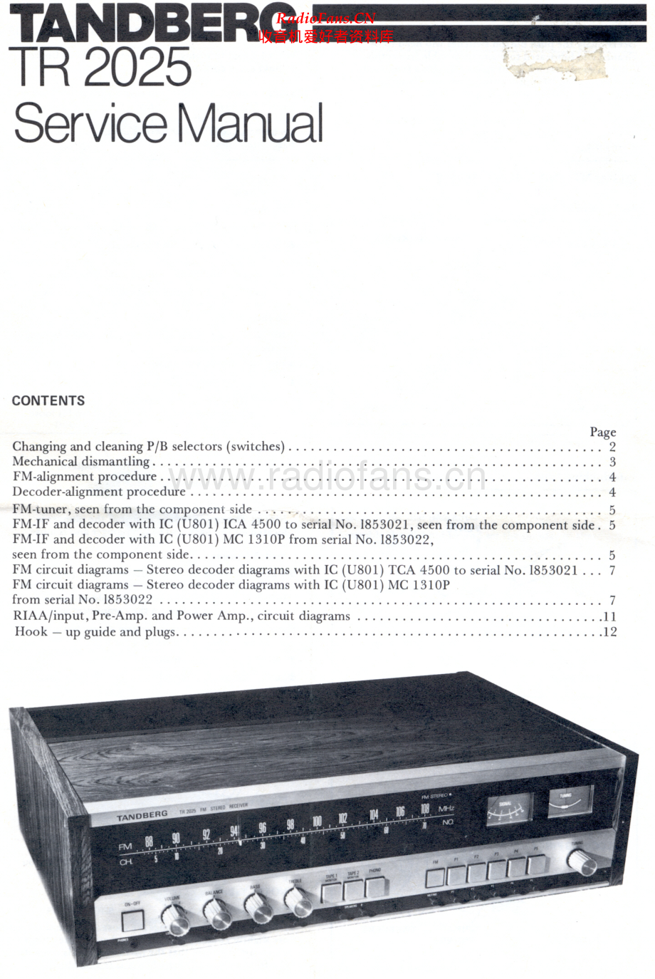 Tandberg-TR2025FM-rec-sm 维修电路原理图.pdf_第1页