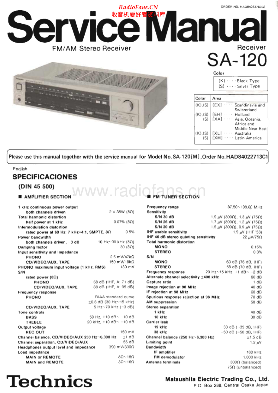 Technics-SA120-rec-sm 维修电路原理图.pdf_第1页