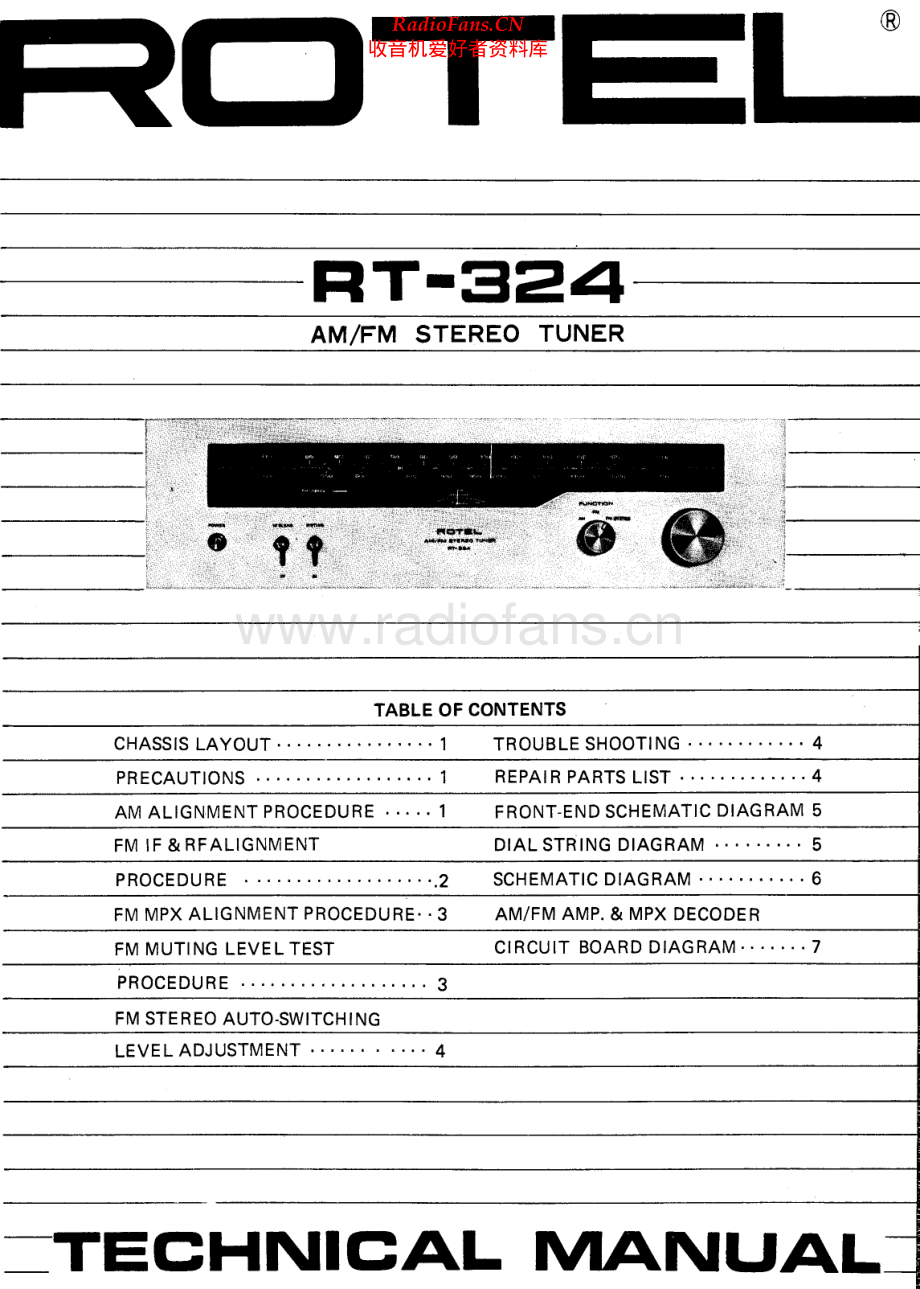 Rotel-RT324-tun-sm 维修电路原理图.pdf_第1页